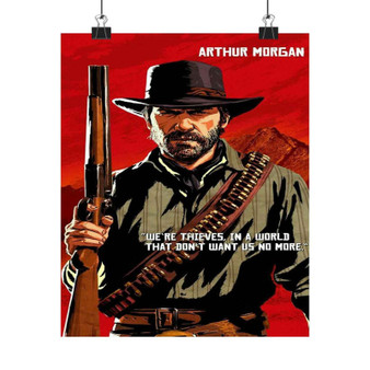 Arthur Morgan Red Dead Redemption 2 Art Satin Silky Poster for Home Decor