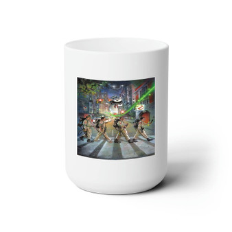 Ghostbusters Abbey Road White Ceramic Mug 15oz Sublimation BPA Free