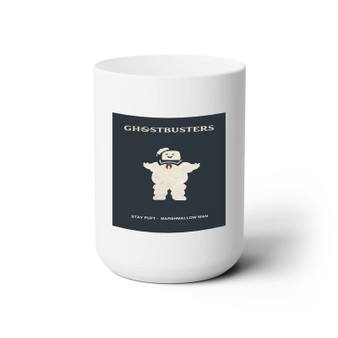 Ghostbusters Marshmallow Man White Ceramic Mug 15oz Sublimation BPA Free