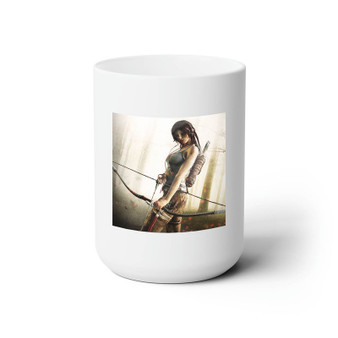 Lara Croft 4 White Ceramic Mug 15oz Sublimation BPA Free
