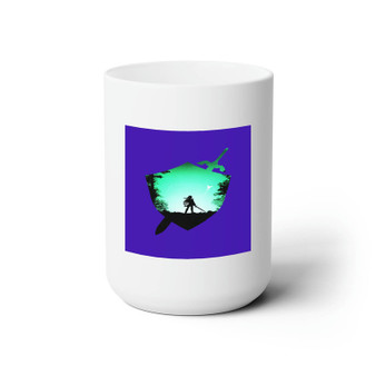 Link The Legend of Zelda Art White Ceramic Mug 15oz Sublimation BPA Free