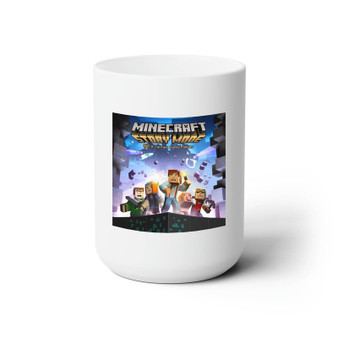 Minecraft Story Mode White Ceramic Mug 15oz Sublimation BPA Free