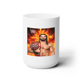Seth Rollins WWE Art White Ceramic Mug 15oz Sublimation BPA Free