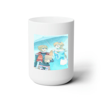 Shulk and Rosalina Super Smash Bros White Ceramic Mug 15oz Sublimation BPA Free