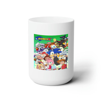 Sonic X White Ceramic Mug 15oz Sublimation BPA Free