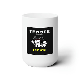 Temmie Undertale White Ceramic Mug 15oz Sublimation BPA Free