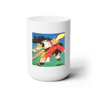 The death of Goku and Raditz White Ceramic Mug 15oz Sublimation BPA Free