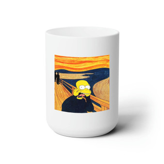 The Simpsons Scream White Ceramic Mug 15oz Sublimation BPA Free