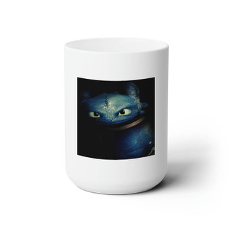 Toothless Dragon White Ceramic Mug 15oz Sublimation BPA Free