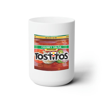 Tostitos Medium Chunky Salsa White Ceramic Mug 15oz Sublimation BPA Free