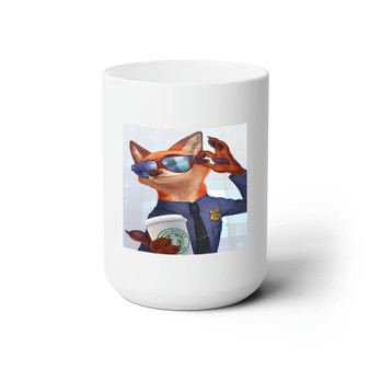 Zootopia Starbucks Coffee White Ceramic Mug 15oz Sublimation BPA Free