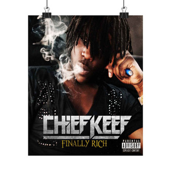 Chief Keef Finally Rich Deluxe Art Satin Silky Poster for Home Decor
