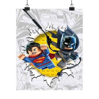 Batman and Superman Lego Silky Poster Satin Art Print Wall Home Decor