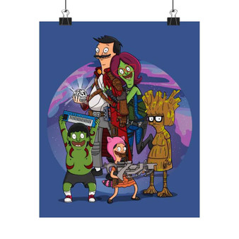 Bob s Burgers as Guardians of the Galaxy Silky Poster Satin Art Print Wall Home Decor