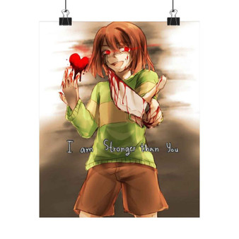 Chara Undertale Silky Poster Satin Art Print Wall Home Decor