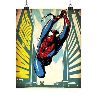 Comic Spiderman Silky Poster Satin Art Print Wall Home Decor