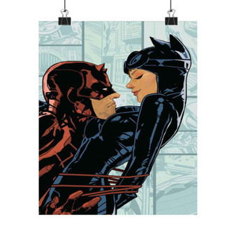 Daredevil and Catwoman Silky Poster Satin Art Print Wall Home Decor