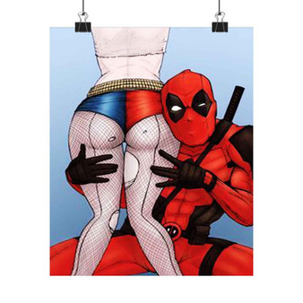 Deadpool and Sexy Harley Quinn Silky Poster Satin Art Print Wall Home Decor