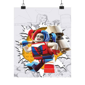 Harley Quinn LEgo Silky Poster Satin Art Print Wall Home Decor