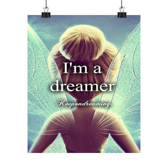 I m a Dreamer Disney Tinkerbell Silky Poster Satin Art Print Wall Home Decor