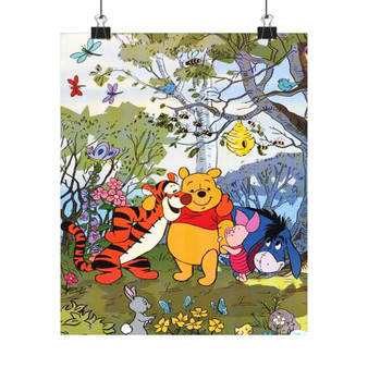 Pooh and Friends Disney Silky Poster Satin Art Print Wall Home Decor