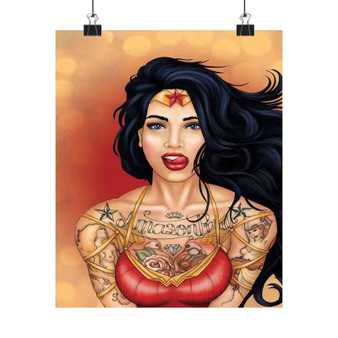 Punk Wonder Woman Silky Poster Satin Art Print Wall Home Decor