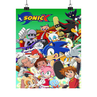 Sonic X Silky Poster Satin Art Print Wall Home Decor