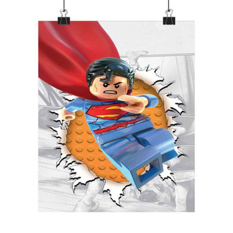 Superman Lego Silky Poster Satin Art Print Wall Home Decor
