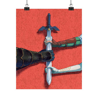 The Legend of Zelda Sword Silky Poster Satin Art Print Wall Home Decor