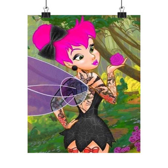 Tinkerbell Punk Disney Silky Poster Satin Art Print Wall Home Decor