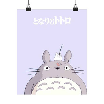 Totoro and Little Totoro Studio Ghibli Silky Poster Satin Art Print Wall Home Decor