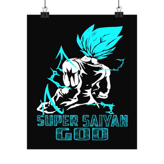 Vegeta Super Saiyan God Blue Silky Poster Satin Art Print Wall Home Decor