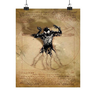 Vitruvian Spiderman Silky Poster Satin Art Print Wall Home Decor