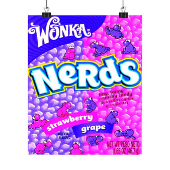 Wonka Nerds Grape and Strawberry Silky Poster Satin Art Print Wall Home Decor