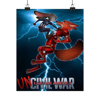 Zootopia Civil War Silky Poster Satin Art Print Wall Home Decor