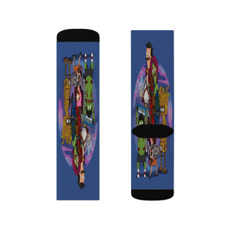 Bob s Burgers as Guardians of the Galaxy Sublimation White Socks Polyester Unisex Regular Fit