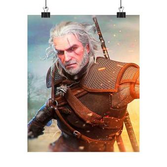Geralt of Rivia The Witcher Saga Art Satin Silky Poster for Home Decor
