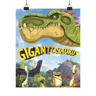 Gigantosaurus Art Satin Silky Poster for Home Decor