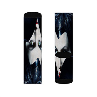 Disney Villain Maleficent Sublimation White Socks Polyester Unisex Regular Fit