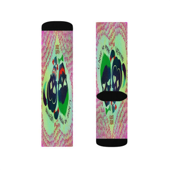 Harley Quinn and Joker Suicide Squad Sublimation White Socks Polyester Unisex Regular Fit