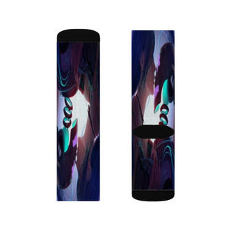 Jinx and Droid League of Legends Sublimation White Socks Polyester Unisex Regular Fit