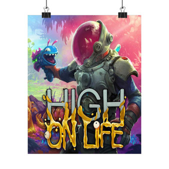High on Life Game Art Satin Silky Poster for Home Decor