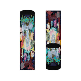Rick and Morty New Sublimation White Socks Polyester Unisex Regular Fit