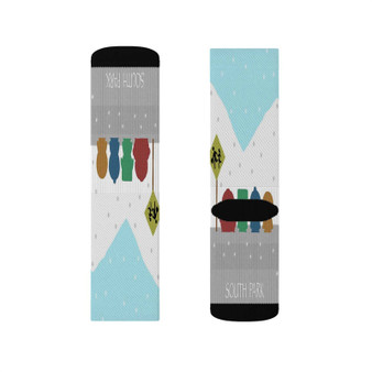 South Park Snow Products Sublimation White Socks Polyester Unisex Regular Fit