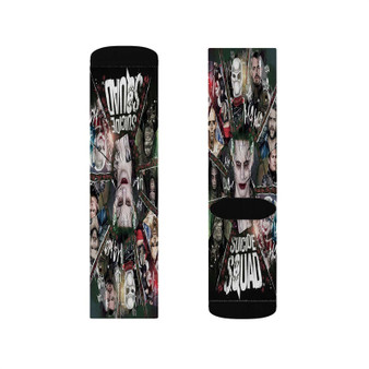 Suicide Squad Characters Sublimation White Socks Polyester Unisex Regular Fit