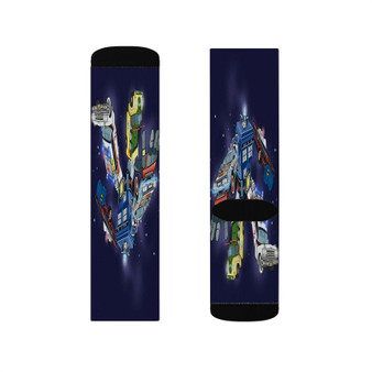 Voltron Legendary Defender Dr Who Sublimation White Socks Polyester Unisex Regular Fit