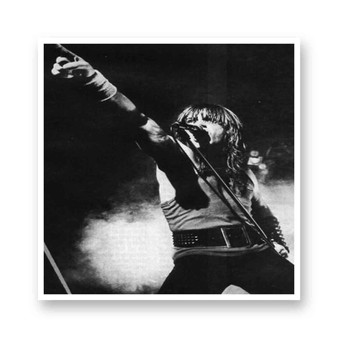 Bruce Dickinson Iron Maiden Kiss-Cut Stickers White Transparent Vinyl Glossy