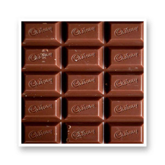 Cadbury Chocolate Kiss-Cut Stickers White Transparent Vinyl Glossy