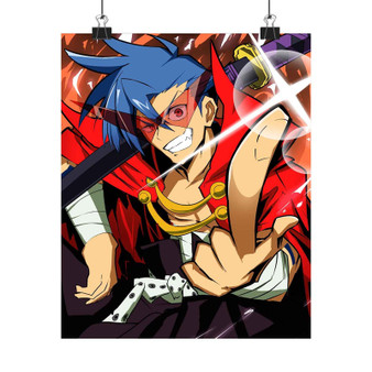 Kamina Tengen Toppa Gurren Lagann Art Satin Silky Poster for Home Decor