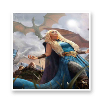 Daenerys Targaryen Game of Thrones Art Kiss-Cut Stickers White Transparent Vinyl Glossy